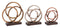 Tables Table Decorations - 11.6" x 3.1" x 11.8" Multicolor, Steel, Roses - Set of 3 HomeRoots