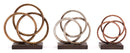 Tables Table Decorations - 11.6" x 3.1" x 11.8" Multicolor, Steel, Roses - Set of 3 HomeRoots