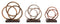 Tables Table Decorations - 11.6" x 3.1" x 11.8" Multicolor, Steel, Roses - Set of 3 HomeRoots
