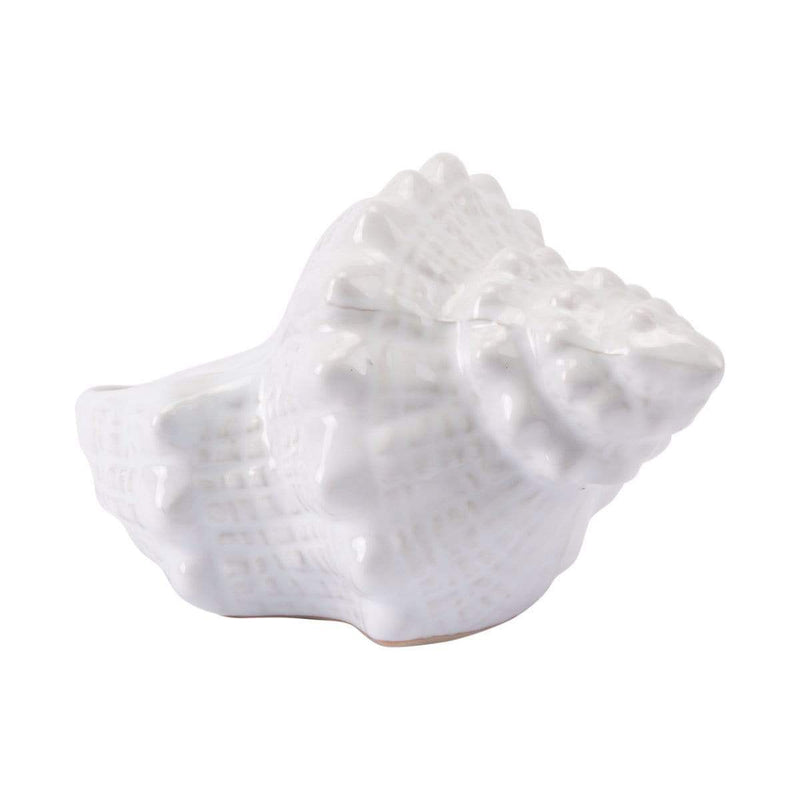 Tables Table Decorations - 8.3" x 4.9" x 4.1" White, Ceramic, Small Shell HomeRoots