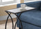 Tables Tall Accent Table - 18'.25" x 10'.25" x 24" Black, Metal, Glass - Accent Table HomeRoots