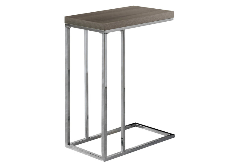 Tables Tall Accent Table - 18'.25" x 10'.25" x 25'.25" Dark Taupe, Particle Board, Metal - Accent Table HomeRoots