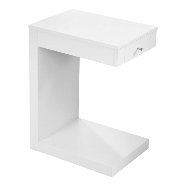 Tables Tall Accent Table - 18'.25" x 12" x 24" White, Particle Board, Hollow-Core - Accent Table HomeRoots