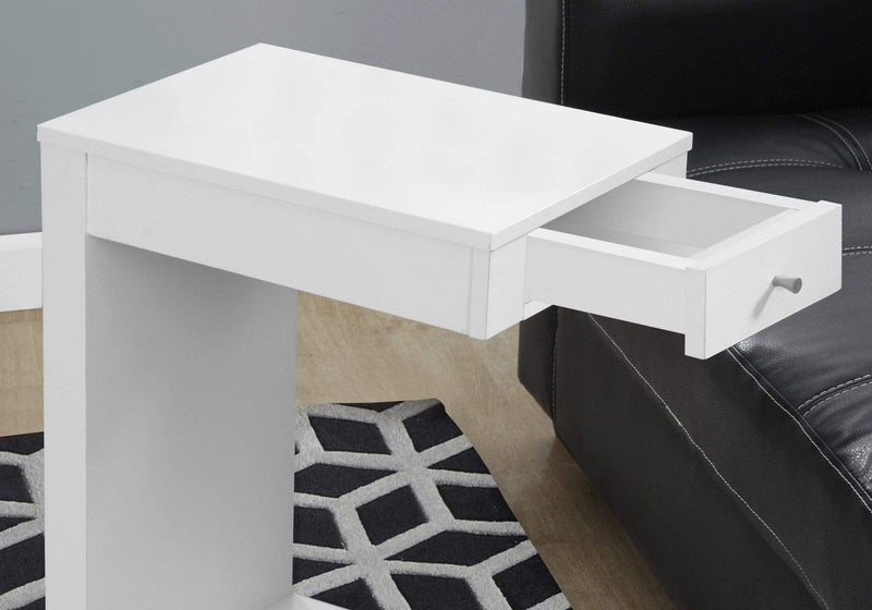 Tables Tall Accent Table - 18'.25" x 12" x 24" White, Particle Board, Hollow-Core - Accent Table HomeRoots