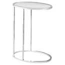 Tables Tall Accent Table - 18'.5" x 12" x 24" Chrome, Metal - Accent Table HomeRoots