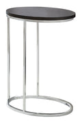 Tables Tall Accent Table - 18'.5" x 12" x 25" Cappuccino, Particle Board, Laminate, Metal - Accent Table HomeRoots