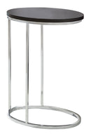 Tables Tall Accent Table - 18'.5" x 12" x 25" Cappuccino, Particle Board, Laminate, Metal - Accent Table HomeRoots