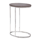 Tables Tall Accent Table - 18'.5" x 12" x 25" Dark Taupe, Particle Board, Laminate, Metal - Accent Table HomeRoots