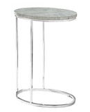 Tables Tall Accent Table - 18'.5" x 12" x 25" Grey, Particle Board, Laminate, Metal - Accent Table HomeRoots