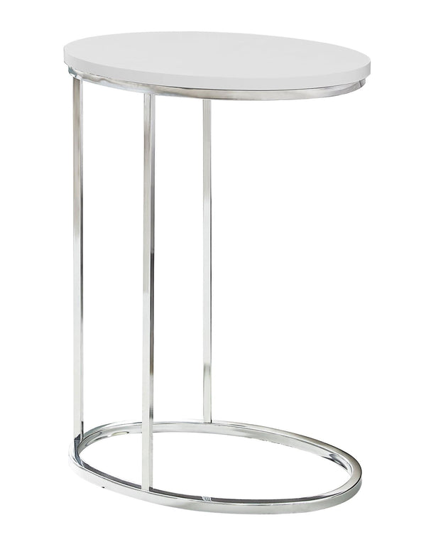 Tables Tall Accent Table - 18'.5" x 12" x 25" White, Particle Board, Metal - Accent Table HomeRoots