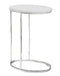 Tables Tall Accent Table - 18'.5" x 12" x 25" White, Particle Board, Metal - Accent Table HomeRoots