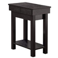 Tables Tall Accent Table - 20" x 11'.75" x 24" Cappuccino, Particle Board, Hollow-Core, Storage - Accent Table HomeRoots