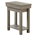 Tables Tall Accent Table - 20" x 11'.75" x 24" Dark Taupe, Particle Board, Hollow-Core, Storage - Accent Table HomeRoots