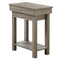 Tables Tall Accent Table - 20" x 11'.75" x 24" Dark Taupe, Particle Board, Hollow-Core, Storage - Accent Table HomeRoots