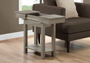 Tables Tall Accent Table - 20" x 11'.75" x 24" Dark Taupe, Particle Board, Hollow-Core, Storage - Accent Table HomeRoots