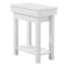 Tables Tall Accent Table - 20" x 11'.75" x 24" White, Particle Board, Hollow-Core, Storage - Accent Table HomeRoots