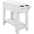 Tables Tall Accent Table - 24" x 11'.5" x 24" White, Particle Board, Hollow-Core - Accent Table HomeRoots