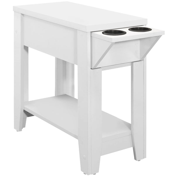 Tables Tall Accent Table - 24" x 11'.5" x 24" White, Particle Board, Hollow-Core - Accent Table HomeRoots