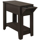 Tables Tall Accent Table - 28'.75" x 12" x 22'.5" Cappuccino, Particle Board - Accent Table HomeRoots