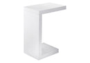 Tables White Accent Table - 11'.5" x 18" x 24" White, Hollow-Core, Particle Board - Accent Table HomeRoots