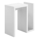 Tables White Accent Table - 11'.5" x 23'.5" x 24" White, Particle Board, Hollow-Core - Accent Table HomeRoots