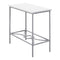 Tables White Accent Table - 11'.75" x 23'.75" x 22" White, Silver, Mdf, Metal - Accent Table HomeRoots