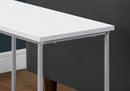 Tables White Accent Table - 11'.75" x 23'.75" x 22" White, Silver, Mdf, Metal - Accent Table HomeRoots