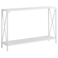 Tables White Accent Table - 12" x 48" x 32" White, White, Mdf, Metal - Accent Table HomeRoots
