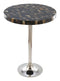 Tables White Side Table - 15.7" x 15.7" x 23.5" White & Gold, Marble, Aluminium, Side Table HomeRoots