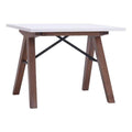 Tables White Side Table - 19.7" X 17.9" X 18.5" Walnut Wood Side Table HomeRoots