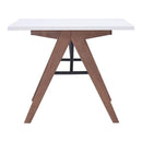 Tables White Side Table - 19.7" X 17.9" X 18.5" Walnut Wood Side Table HomeRoots