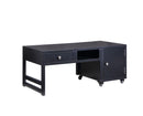 Tables Wood Coffee Table - 20" X 40" X 18" Black Wood Veneer Coffee Table (Convertible) HomeRoots