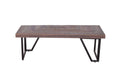 Tables Wood Coffee Table - 24" X 48" X 16" Natural/Black Wood Iron Coffee Table HomeRoots