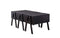 Tables Wood Coffee Table - 25" X 48" X 20" Black Wood Veneer Coffee Table (Convertible) HomeRoots