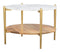 Tables Wood Coffee Table - 30" x 30" x 20" White Marble, Wood, Metal, Coffee Table HomeRoots