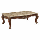 Tables Wood Coffee Table - 34" X 60" X 20" Marble Walnut Wood Coffee Table HomeRoots