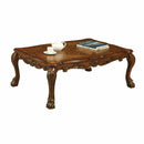 Tables Wood Coffee Table - 36" X 54" X 20" Cherry Oak Wood Poly Resin Coffee Table HomeRoots