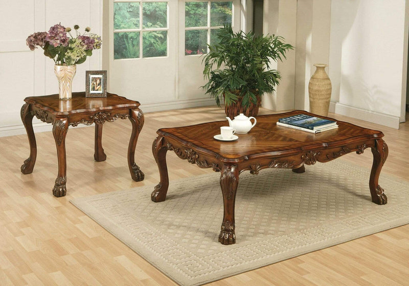 Tables Wood Coffee Table - 36" X 54" X 20" Cherry Oak Wood Poly Resin Coffee Table HomeRoots