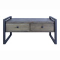 Tables Wood Coffee Table - 39'.75" X 25'.5" X 18'.5" Multi-tonal Metal, Wood, MDF Coffee Table with Drawers HomeRoots