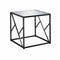 Tables Wood End Tables - 22" x 22" x 21'.75" Black, Metal, Glass, Particle Board - End Table with a Mirror Top HomeRoots