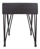 Tables Wood End Tables - 22" X 9" X 24" Charcoal And Natural Wood Iron, Wood, MDF End Table with a Drawer HomeRoots