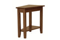 Tables Wood End Tables - 24" X 16" X 24" Burnished Walnut Hardwood Angled End Table HomeRoots