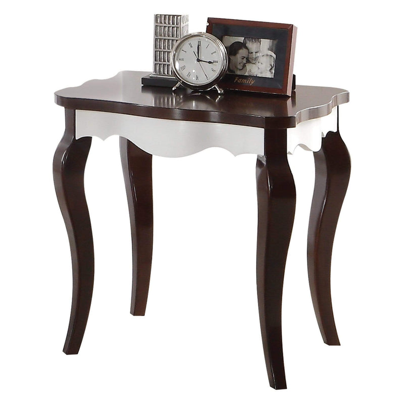 Tables Wood End Tables - 24" X 22" X 24" Walnut White Wood End Table HomeRoots