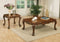 Tables Wood End Tables - 28" X 28" X 24" Cherry Oak Wood Poly Resin End Table HomeRoots