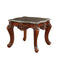 Tables Wood End Tables - 30" X 30" X 25" Marble Walnut Wood End Table HomeRoots