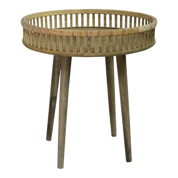 Tables Wooden Side Table - 15.75" X 15.75" X 16.75" Brown Bamboo Wood Side Table HomeRoots