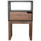 Tables Wooden Side Table - 16" X 12" X 26" Black & Mocha Solid Wood One Drawer Open Display Side Table HomeRoots