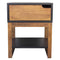 Tables Wooden Side Table - 16" X 16" X 20" Black & Mocha Solid Wood One Drawer Side Table w/ Shelf HomeRoots