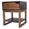 Tables Wooden Side Table - 16" X 16" X 20" Black & Mocha Solid Wood One Drawer Side Table w/ Shelf HomeRoots