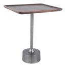 Tables Wooden Side Table - 17" x 15" x 21" Wood & Black, Mango Wood, Aluminium, Side Table HomeRoots